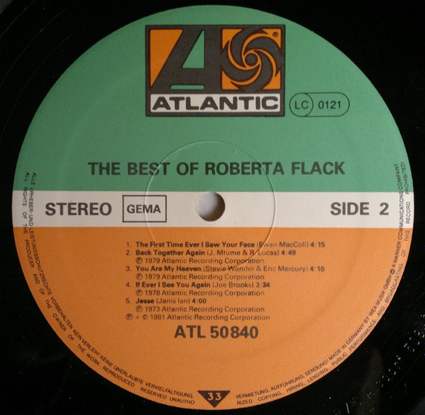 Roberta Flack - The Best Of Roberta Flack | Atlantic (ATL 50 840) - 4 Roberta Flack - The Best Of Roberta Flack | Atlantic (ATL 50 840) - 4