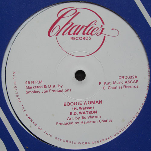 Ed Watson - Boogie Woman / Judgement Day | Charlie's Records (CRD002) - main