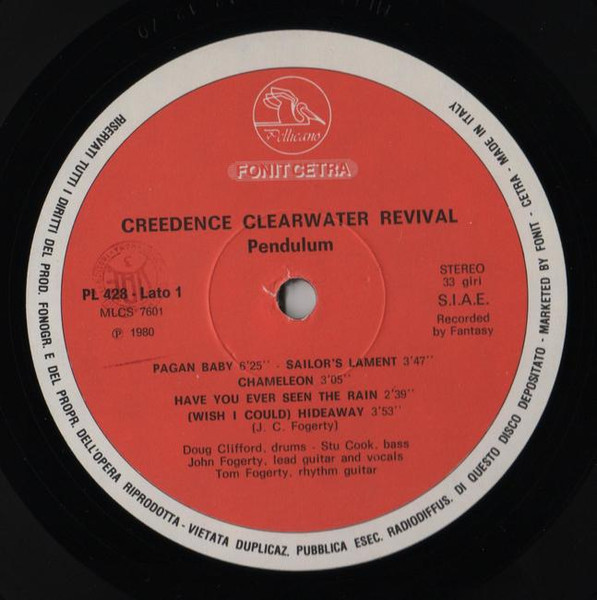 Creedence Clearwater Revival - Pendulum | Fonit Cetra (PL 428) - 3 Creedence Clearwater Revival - Pendulum | Fonit Cetra (PL 428) - 3