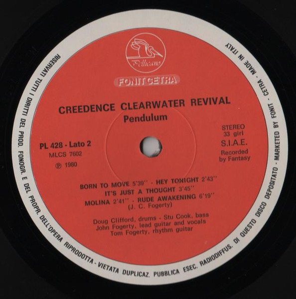Creedence Clearwater Revival - Pendulum | Fonit Cetra (PL 428) - 4 Creedence Clearwater Revival - Pendulum | Fonit Cetra (PL 428) - 4