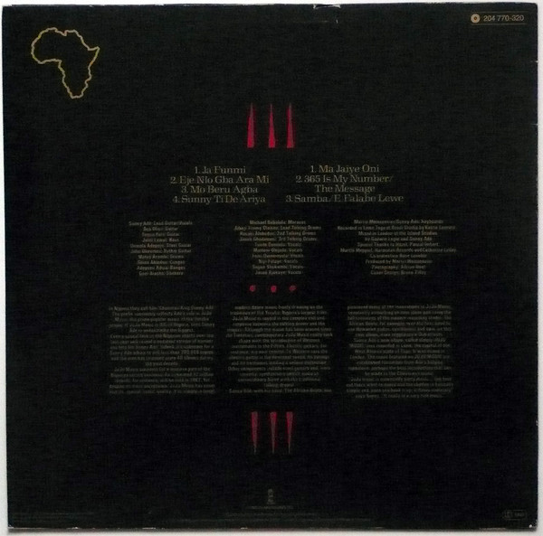 King Sunny Ade & His African Beats - Juju Music | Island Records (204 770) - 2 King Sunny Ade & His African Beats - Juju Music | Island Records (204 770) - 2