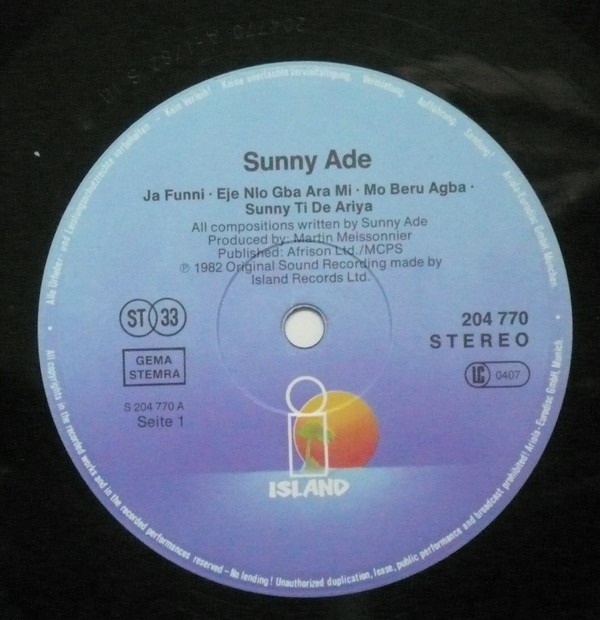 King Sunny Ade & His African Beats - Juju Music | Island Records (204 770) - 3 King Sunny Ade & His African Beats - Juju Music | Island Records (204 770) - 3