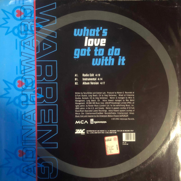 Warren G Featuring Adina Howard - What's Love Got To Do With It | Zac Records (ZAC 109) - 2