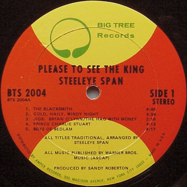 Steeleye Span - Please To See The King | Big Tree Records (BTS 2004) - 3 Steeleye Span - Please To See The King | Big Tree Records (BTS 2004) - 3