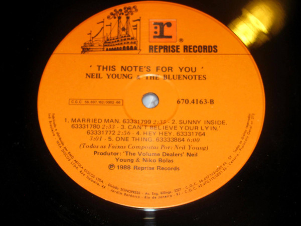 Neil Young & The Bluenotes - This Note's For You | Reprise Records (670.4163) - 3