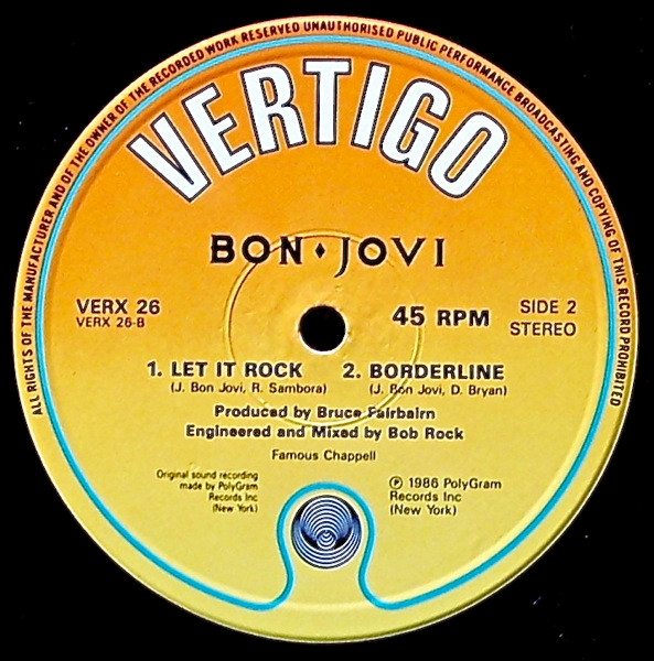 Bon Jovi - You Give Love A Bad Name | Vertigo (VERX 26) - 4