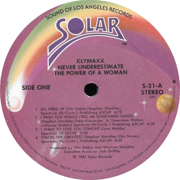 Klymaxx - Never Underestimate The Power Of A Woman | Solar (S-21) - 3 Klymaxx - Never Underestimate The Power Of A Woman | Solar (S-21) - 3