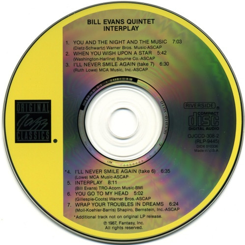 Bill Evans Quintet - Interplay | Original Jazz Classics (OJCCD-308-2) - 3