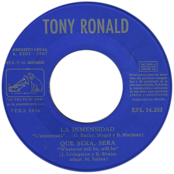 Tony Ronald - La Inmensidad | La Voz De Su Amo (EPL 14.333) - 3