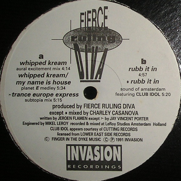 Fierce Ruling Diva - Whipped Kream | Invasion Recordings (INV 36004)