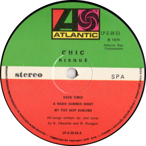 Chic - Risqué | Atlantic (LP-S-39-63) - 2