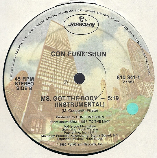 Con Funk Shun - Ms. Got-The-Body | Mercury (810 341-1) - 2