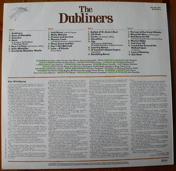 The Dubliners - Celebration (25 Years) | Transparent (80 20 69-2) - 2 The Dubliners - Celebration (25 Years) | Transparent (80 20 69-2) - 2