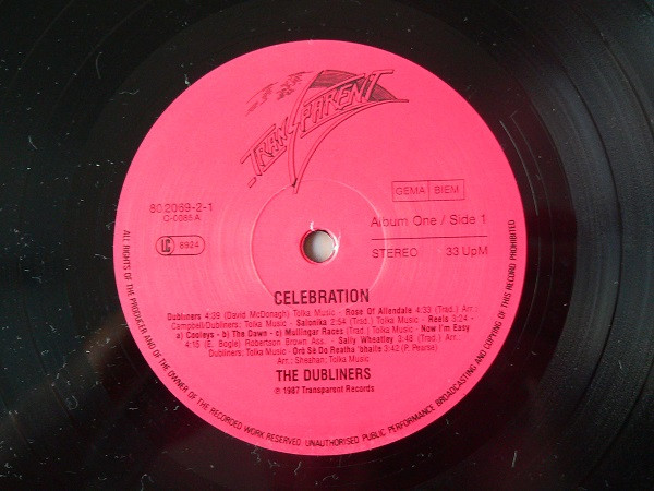 The Dubliners - Celebration (25 Years) | Transparent (80 20 69-2) - 3 The Dubliners - Celebration (25 Years) | Transparent (80 20 69-2) - 3