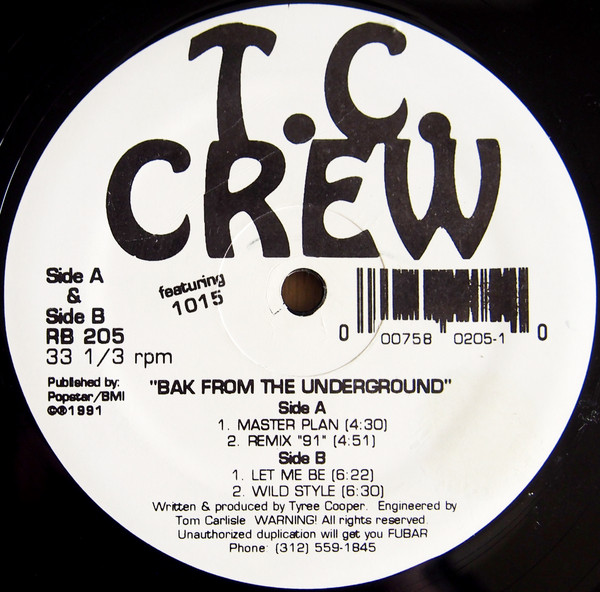 TC Crew Featuring 1015 - Bak From The Underground | Rhythm Beat (RB 205)