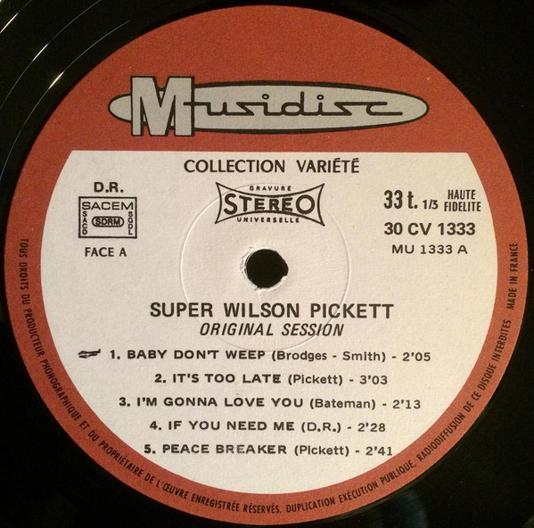Wilson Pickett - Super Wilson Pickett - Original Session | Musidisc (30 CV 1333) - 3 Wilson Pickett - Super Wilson Pickett - Original Session | Musidisc (30 CV 1333) - 3