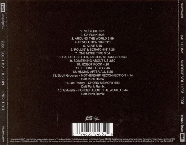 Daft Punk - Musique Vol. I 1993 - 2005 | Virgin (0094635840520) - 2