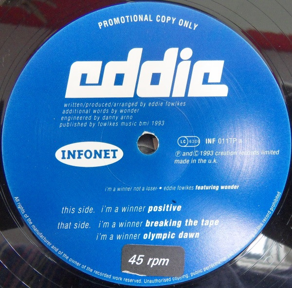 Eddie Fowlkes Featuring Wonder - I'm A Winner Not A Loser | Infonet (INF 011TP) - main Eddie Fowlkes Featuring Wonder - I'm A Winner Not A Loser | Infonet (INF 011TP) - main