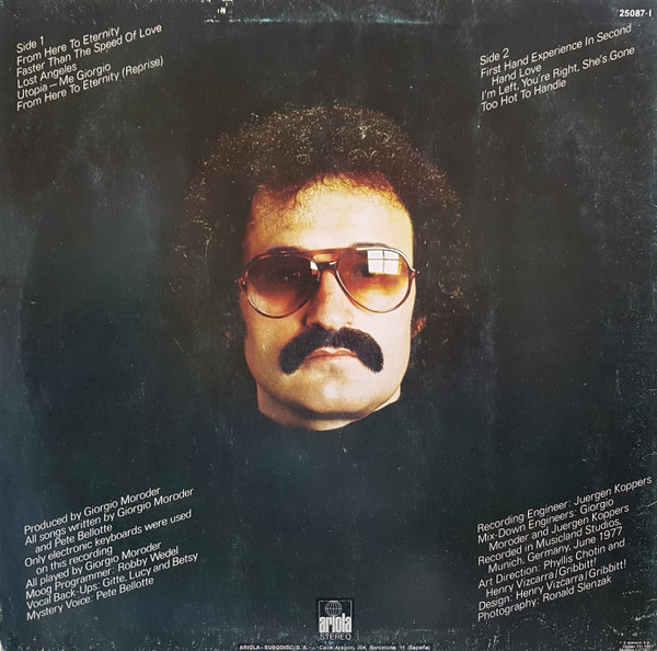 Giorgio Moroder - From Here To Eternity - Vinilo | Ariola (25.087-I) - 2 Giorgio Moroder - From Here To Eternity - Vinilo | Ariola (25.087-I) - 2