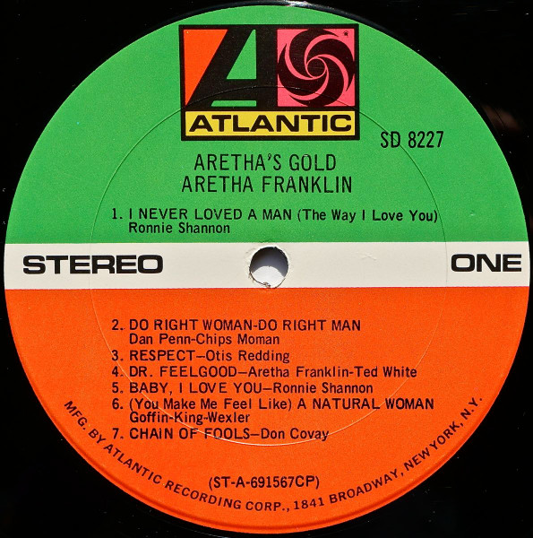 Aretha Franklin - Aretha's Gold | Atlantic (SD 8227) - 3 Aretha Franklin - Aretha's Gold | Atlantic (SD 8227) - 3