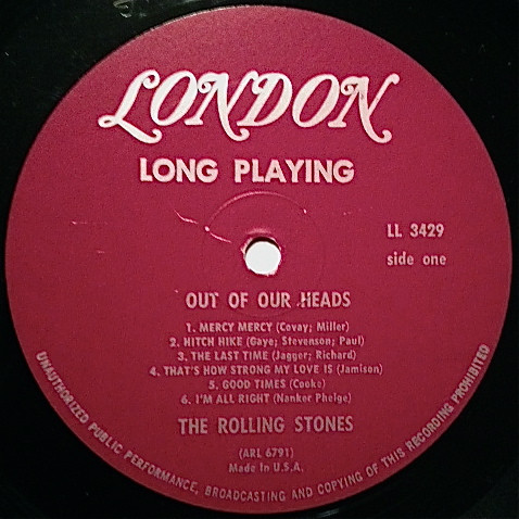 The Rolling Stones - Out Of Our Heads | London Records (LL 3429) - 3 The Rolling Stones - Out Of Our Heads | London Records (LL 3429) - 3