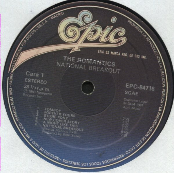 The Romantics - National Breakout | Epic (EPC-84716)