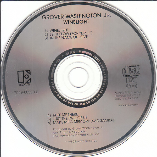 Grover Washington, Jr. - Winelight | Elektra (7559-60338-2) - 3