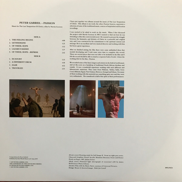 Peter Gabriel - Passion | Real World Records (PGLPR1X) - 4