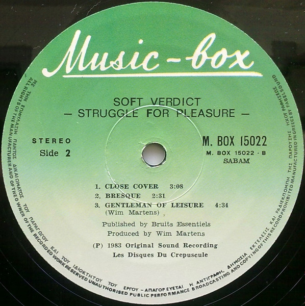 Soft Verdict - Struggle For Pleasure | Music-Box (M. BOX 15022) - 4