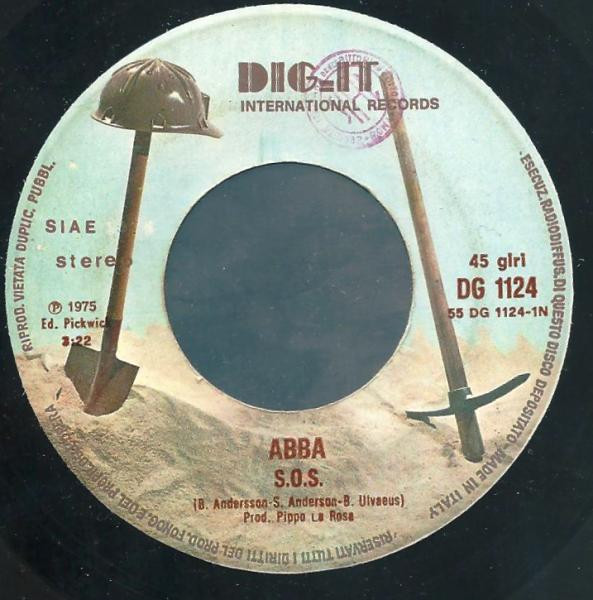 ABBA - S.O.S. / Mamma Mia | Dig-It International Records (DG 1124) - 3