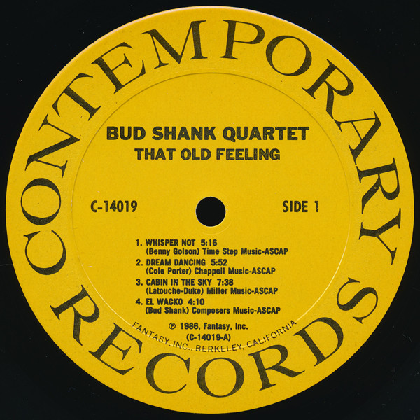 Bud Shank Quartet - That Old Feeling | Contemporary Records (C-14019) - 3 Bud Shank Quartet - That Old Feeling | Contemporary Records (C-14019) - 3