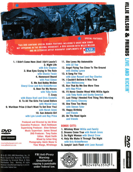 Willie Nelson & Friends Of Willie Nelson - Live And Kickin' | Lost Highway (B0003325-09) - 2 Willie Nelson & Friends Of Willie Nelson - Live And Kickin' | Lost Highway (B0003325-09) - 2