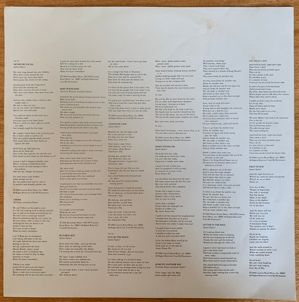 James Taylor - Never Die Young | Discos CBS (231079) - 4