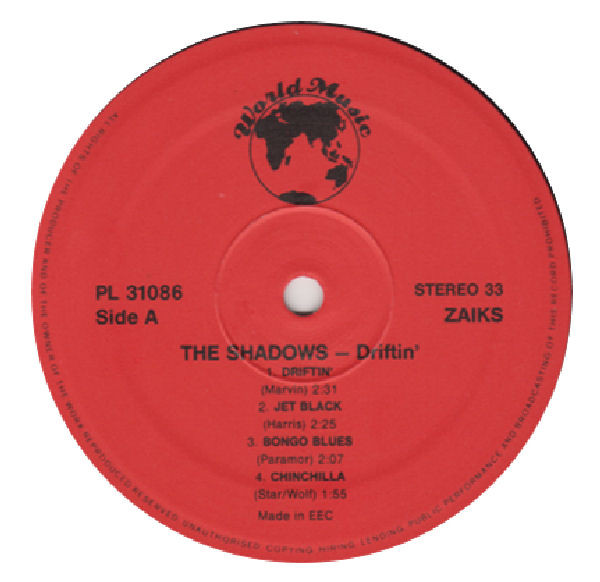 The Shadows - Driftin' | World Music (PL 31086) - 3