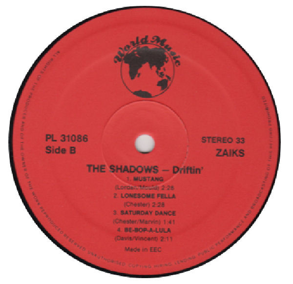 The Shadows - Driftin' | World Music (PL 31086) - 4