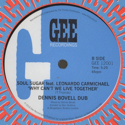 Soul Sugar Feat. Leonardo Carmichael - Why Can't We Live Together | Gee Recordings (GEE 12001) - 2 Soul Sugar Feat. Leonardo Carmichael - Why Can't We Live Together | Gee Recordings (GEE 12001) - 2