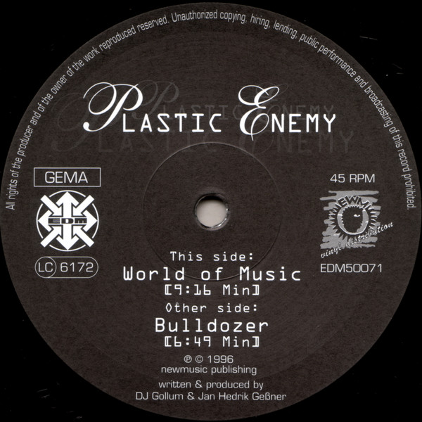 Plastic Enemy - World Of Music / Bulldozer | EDM (EDM50071) - main