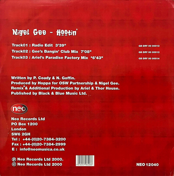 Nigel Gee - Hootin' | Neo (NEO12040) - 2