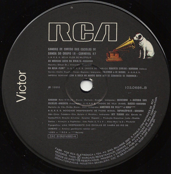 Various - Sambas De Enredo Das Escolas De Samba Do Grupo 1A - Carnaval 87 | RCA (103.0686) - 4 Various - Sambas De Enredo Das Escolas De Samba Do Grupo 1A - Carnaval 87 | RCA (103.0686) - 4