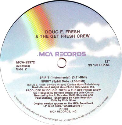 Doug E. Fresh And The Get Fresh Crew - Spirit | MCA Records (MCA-23972) - 4 Doug E. Fresh And The Get Fresh Crew - Spirit | MCA Records (MCA-23972) - 4