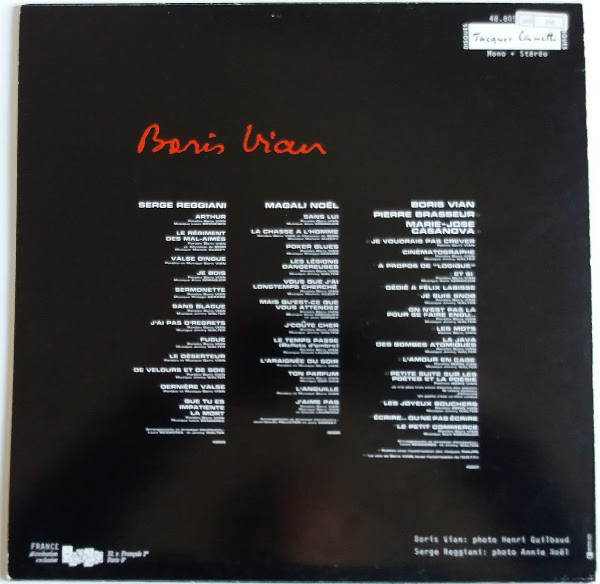 Serge Reggiani - Boris Vian | Disques Jacques Canetti (48805) - 2 Serge Reggiani - Boris Vian | Disques Jacques Canetti (48805) - 2