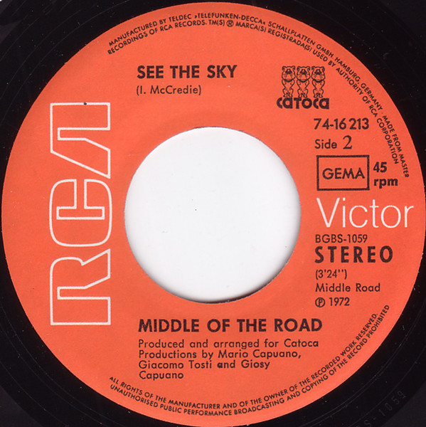 Middle Of The Road - Bottoms Up | RCA Victor (74-16 213) - 3