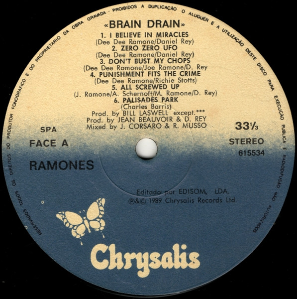 Ramones - Brain Drain | Chrysalis (615534) - 3