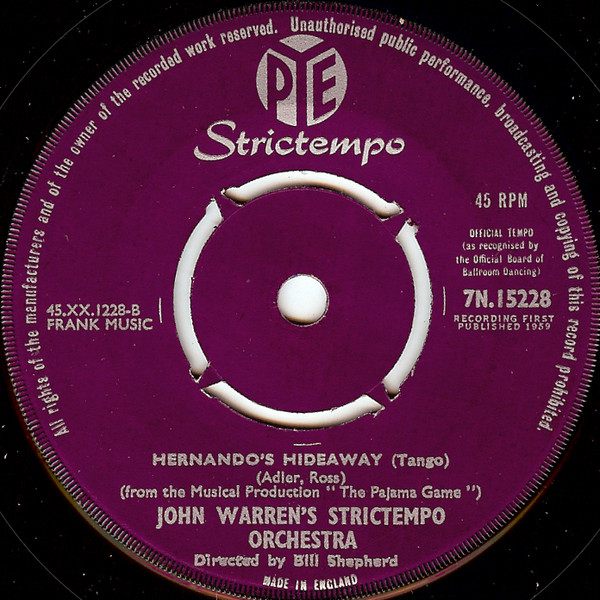 The John Warren Orchestra - Jealousy | Pye Records (7N.15228) - 2