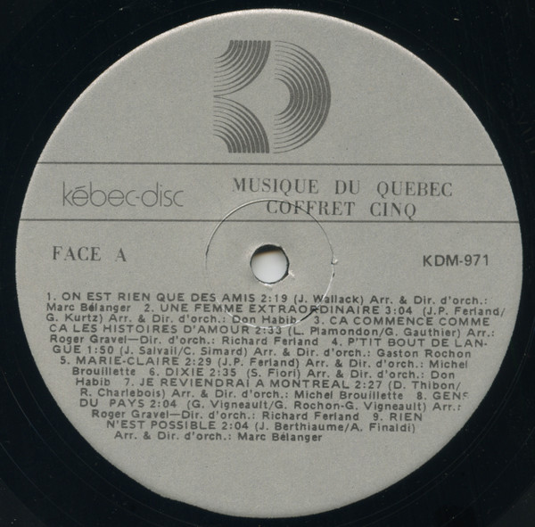 Various - Musique Du Québec - Volume Cinq | Kébec-Disc (KDM-971) - 2 Various - Musique Du Québec - Volume Cinq | Kébec-Disc (KDM-971) - 2