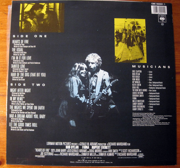 Various - Hearts Of Fire (Original Motion Picture Soundtrack) | CBS (460001 1) - 2