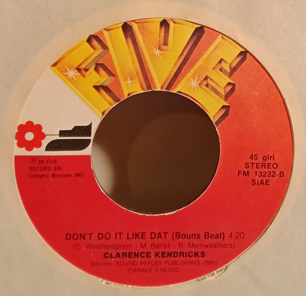 Clarence Kendricks Jr. - Don't Do It Like Dat | Five (FM 13232) - 4
