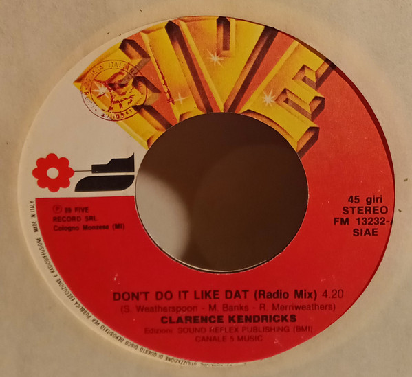Clarence Kendricks Jr. - Don't Do It Like Dat | Five (FM 13232) - 3