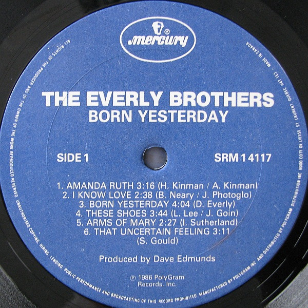 Everly Brothers - Born Yesterday | Mercury (SRM 1 4117) - 3