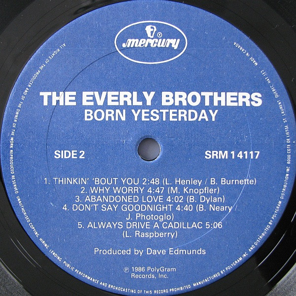 Everly Brothers - Born Yesterday | Mercury (SRM 1 4117) - 4